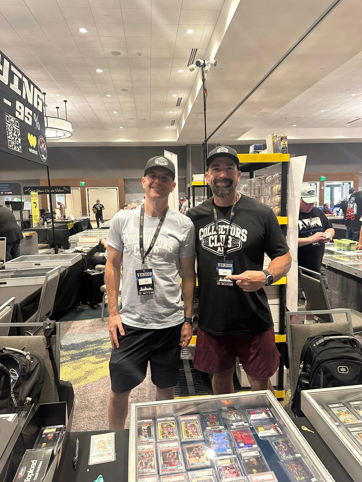Dan and Erik at a sports card show in Dallas